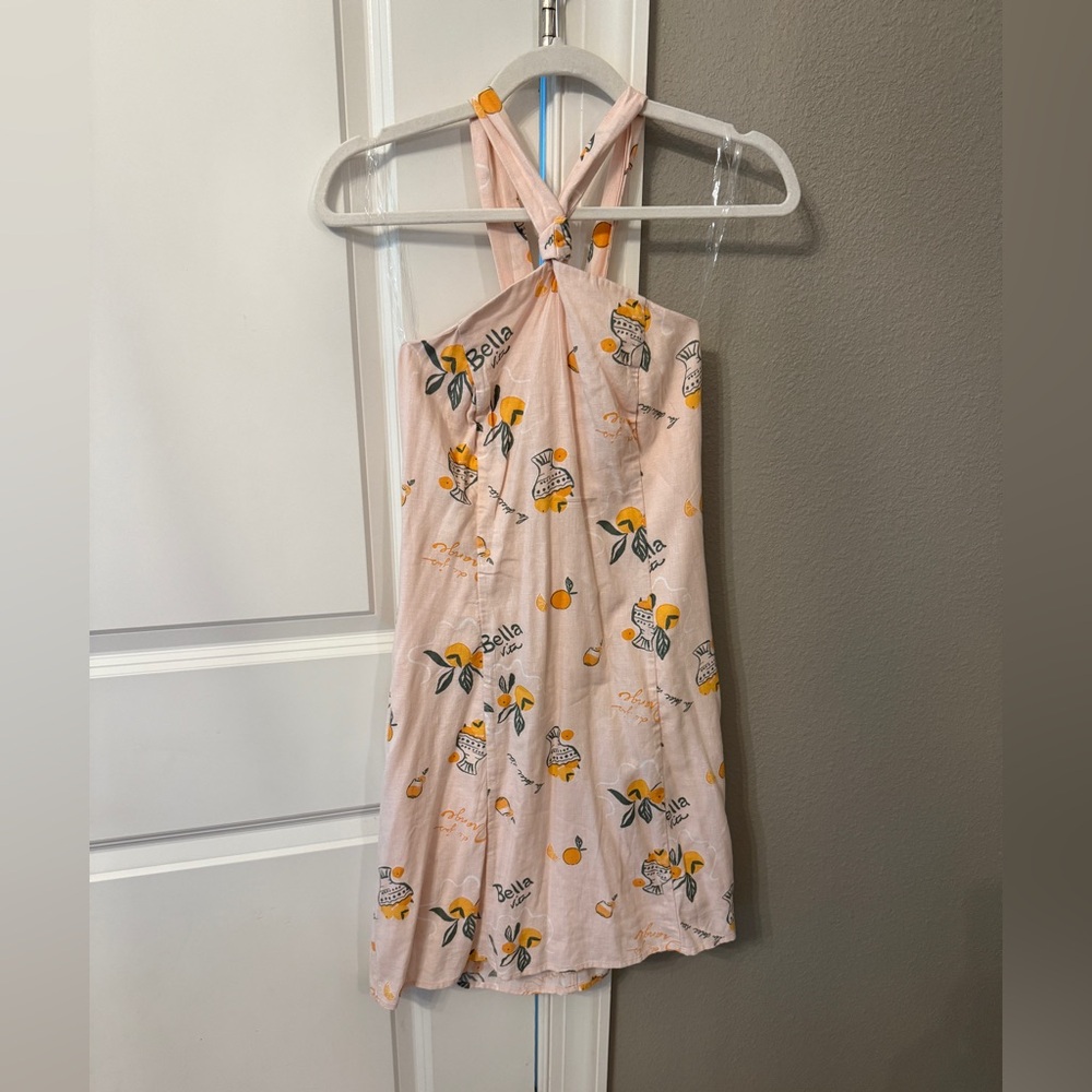 Target Pink Dress with Orange Floral Pattern